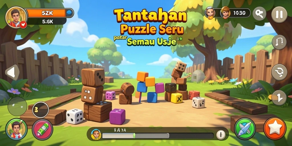 Tampilan gameplay seru dari 5ZK dengan berbagai teka-teki menantang.