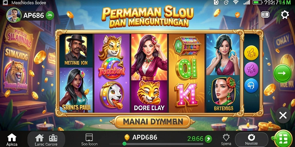 Tampilan gameplay utama AP686 yang menarik dan penuh aksi.
