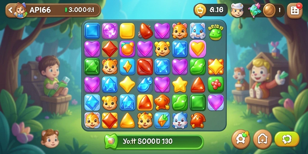 Screenshot gameplay API66 yang penuh warna dan seru.