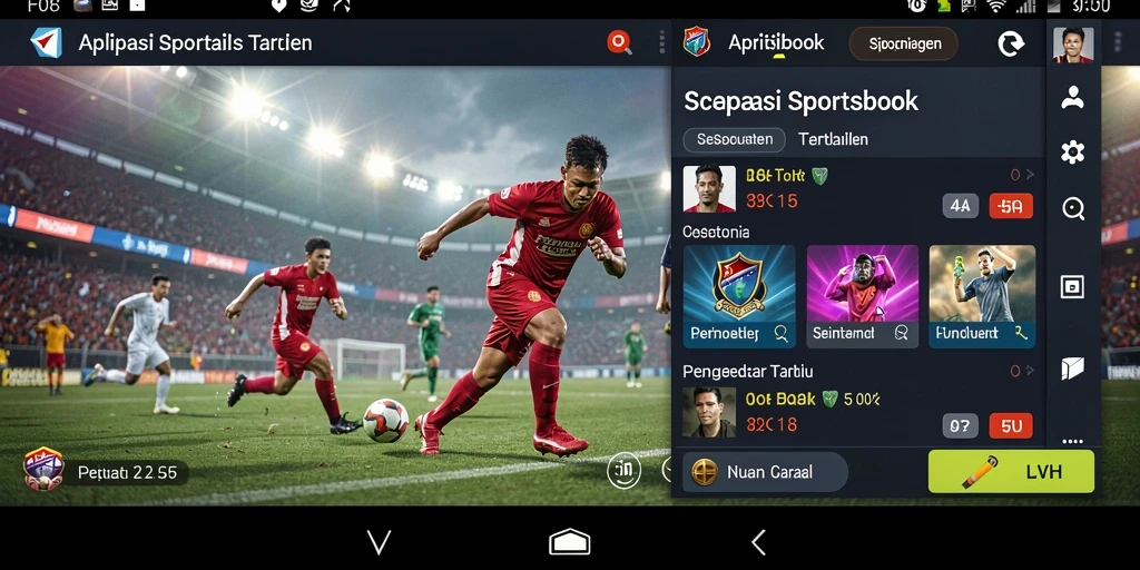 Tampilan screenshot F08 saat melakukan taruhan olahraga secara langsung.