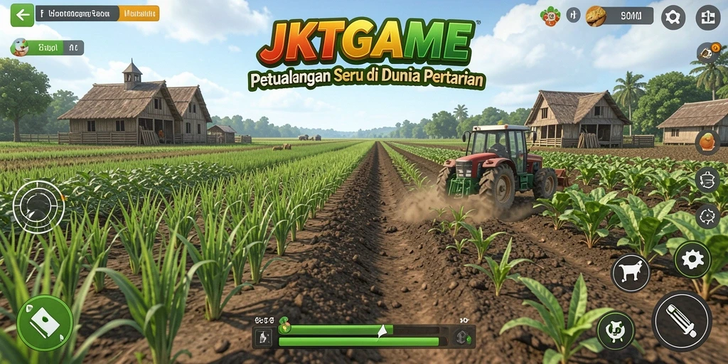 Tampilan gameplay pertanian yang menarik di JKTGAME.