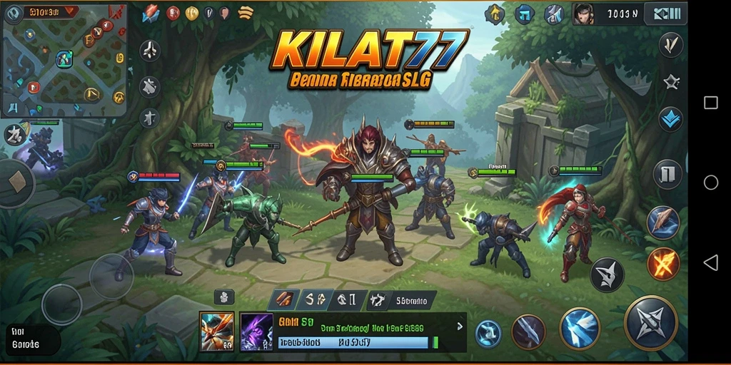 Tampilan gameplay epik dalam KILAT77 menunjukkan pertempuran strategis.