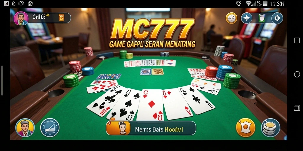Screenshot gameplay Gaple seru dan interaktif di MC777.
