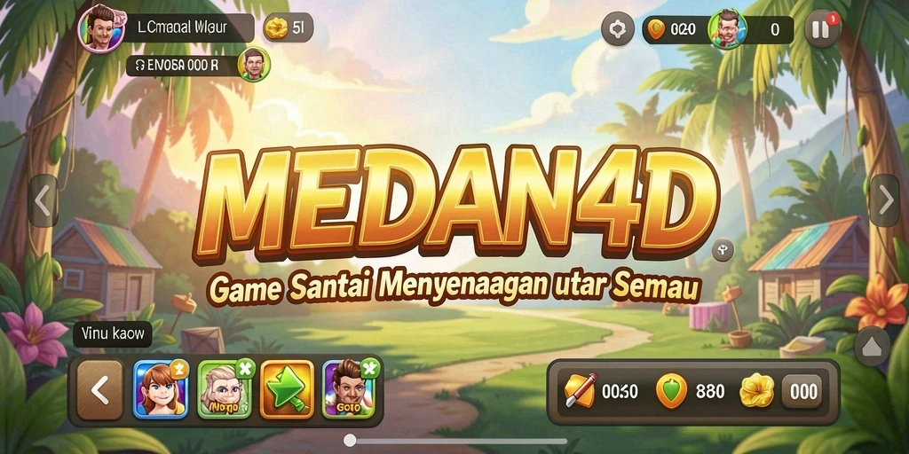 Tampilan gameplay MEDAN4D yang ceria dan menarik.