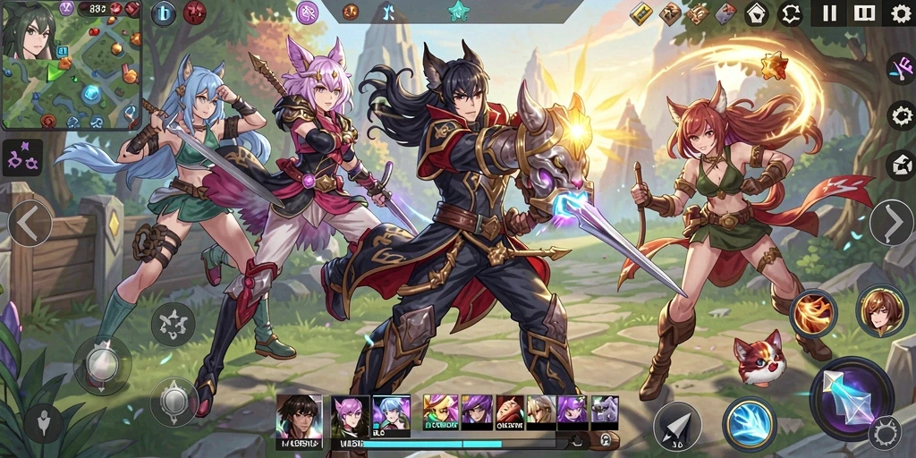 Gameplay seru MLBB8 menampilkan karakter Anime yang penuh aksi.