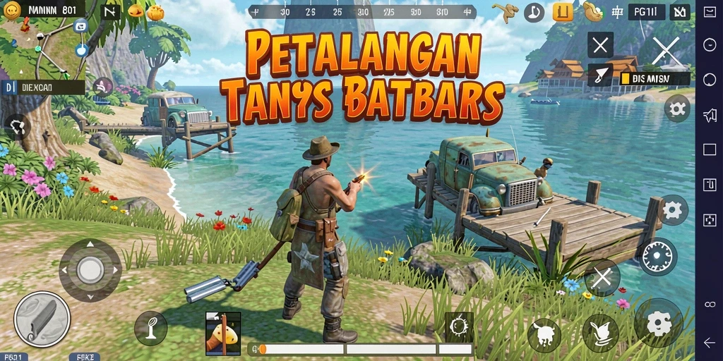 Screenshot utama PG11 menampilkan petualangan seru dalam dunia terbuka.