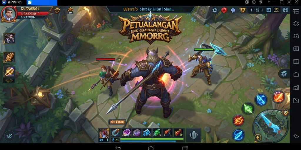 Tampilan gameplay RPWIN1 yang seru dan menantang dalam genre MMORPG.