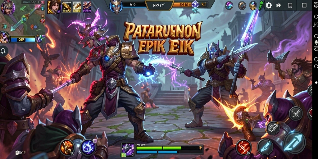 Screenshot gameplay <strong>RPYYY</strong> menampilkan aksi tim yang seru dan strategi pertarungan.