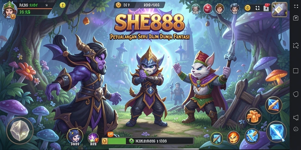 Screenshot SHE888 menampilkan aksi seru dalam petualangan fantastis.