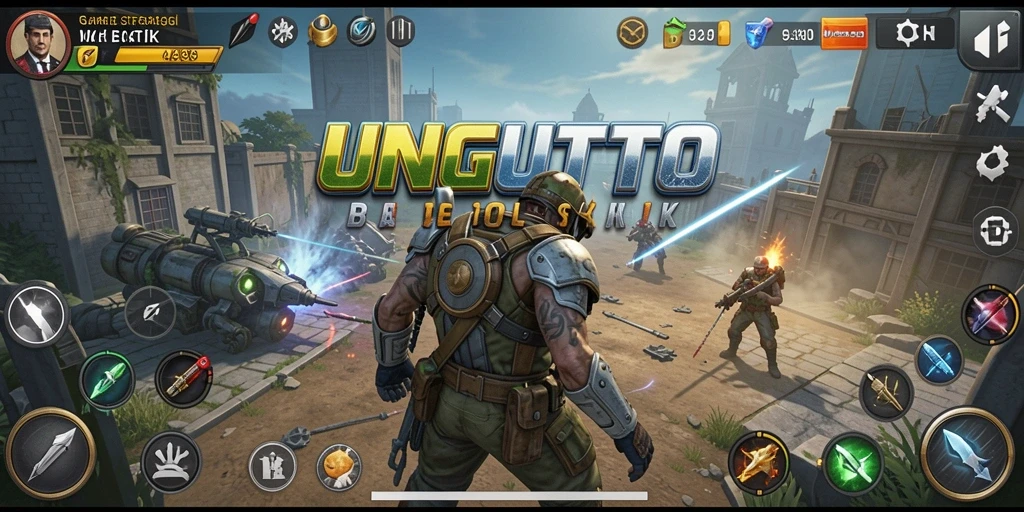 Screenshot gameplay UNGUTOTO menampilkan pertempuran taktik yang mendebarkan.
