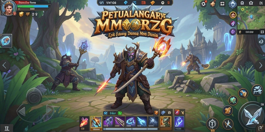 Tangkapan layar gameplay VW108 yang menampilkan petualangan seru di dunia MMORPG.